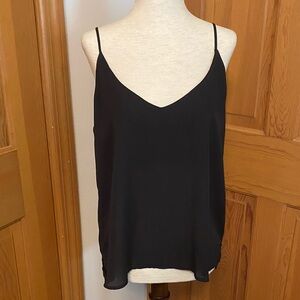 Meraki Sleek Black Camisole Top